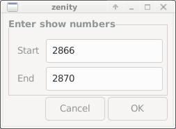 Zenity range dialog