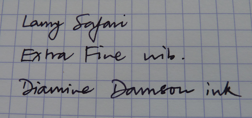 LAMY vista writing sample