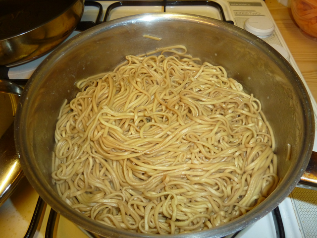 Softened noodles