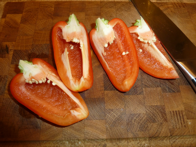 Preparing peppers 1