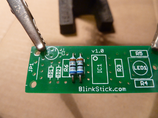 Adding the resistors 2