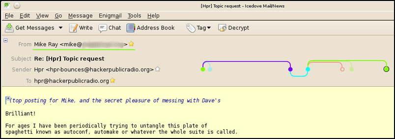 Message with collapsed quote