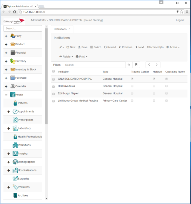 GNU Health Web Interface
